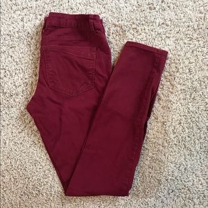Express red jeggings